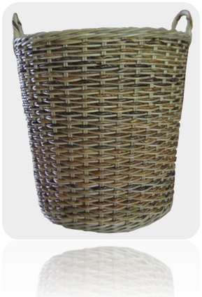 log basket hamper banana leaf